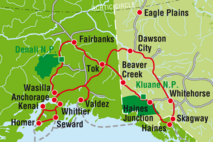 Yukon Alaska: Best of Yukon & Alska - Karte