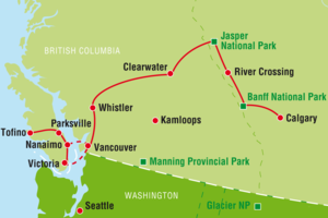 West-Kanada from sky to sea