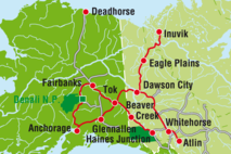 Yukon Alaska: Dempster Highway - Karte