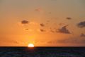 Roter Sonnenuntergang auf Cat Island Bahamas