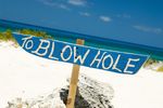 To Blow Hole auf Exuma Bahamas