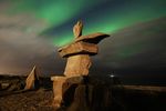 Nordlicht Inukshuk