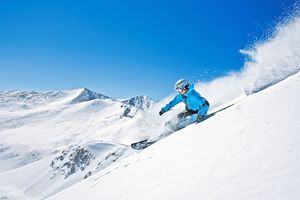 Powder Abfahrt