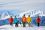 Gruppe Skifahrer in Keystone