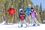 Familie beim Skifahren