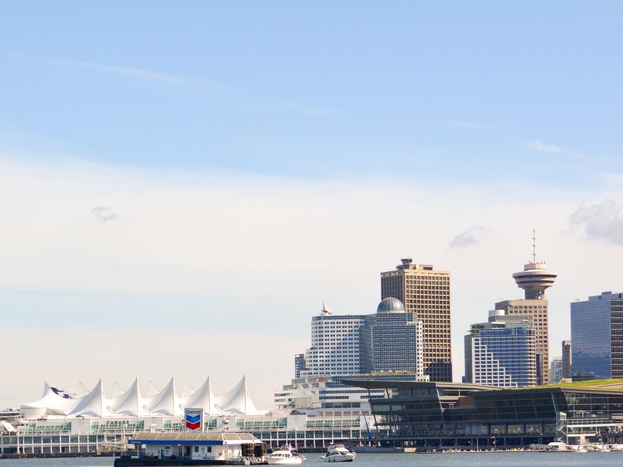 Die Skyline von Vancouver in British Columbia