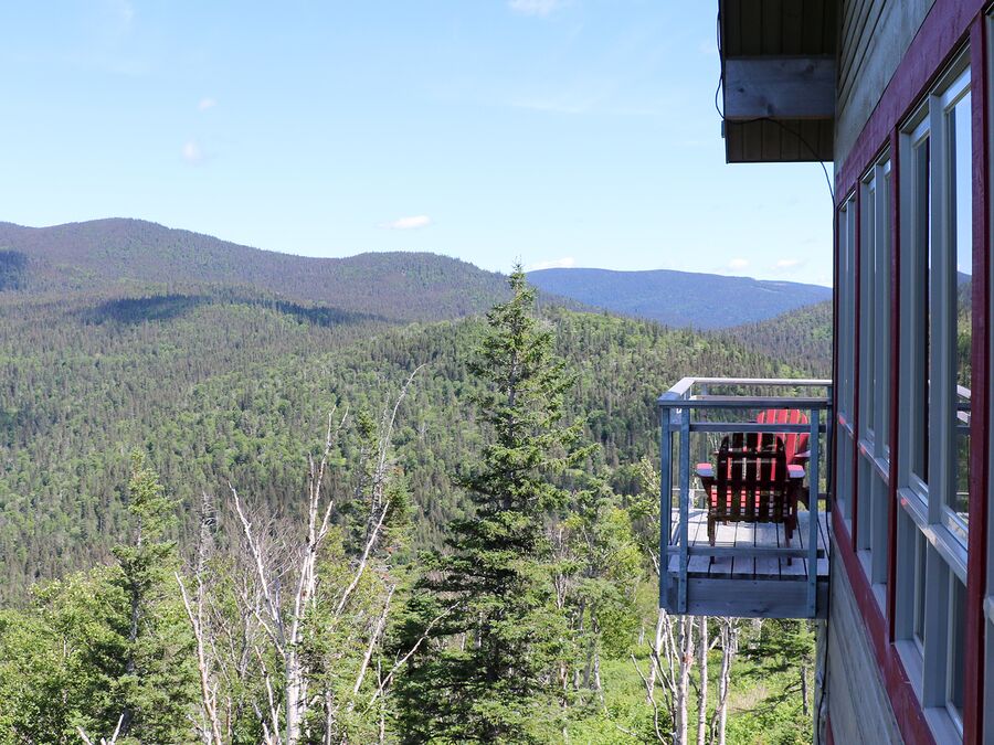 Aussicht von der Chic Choc Mountain Lodge