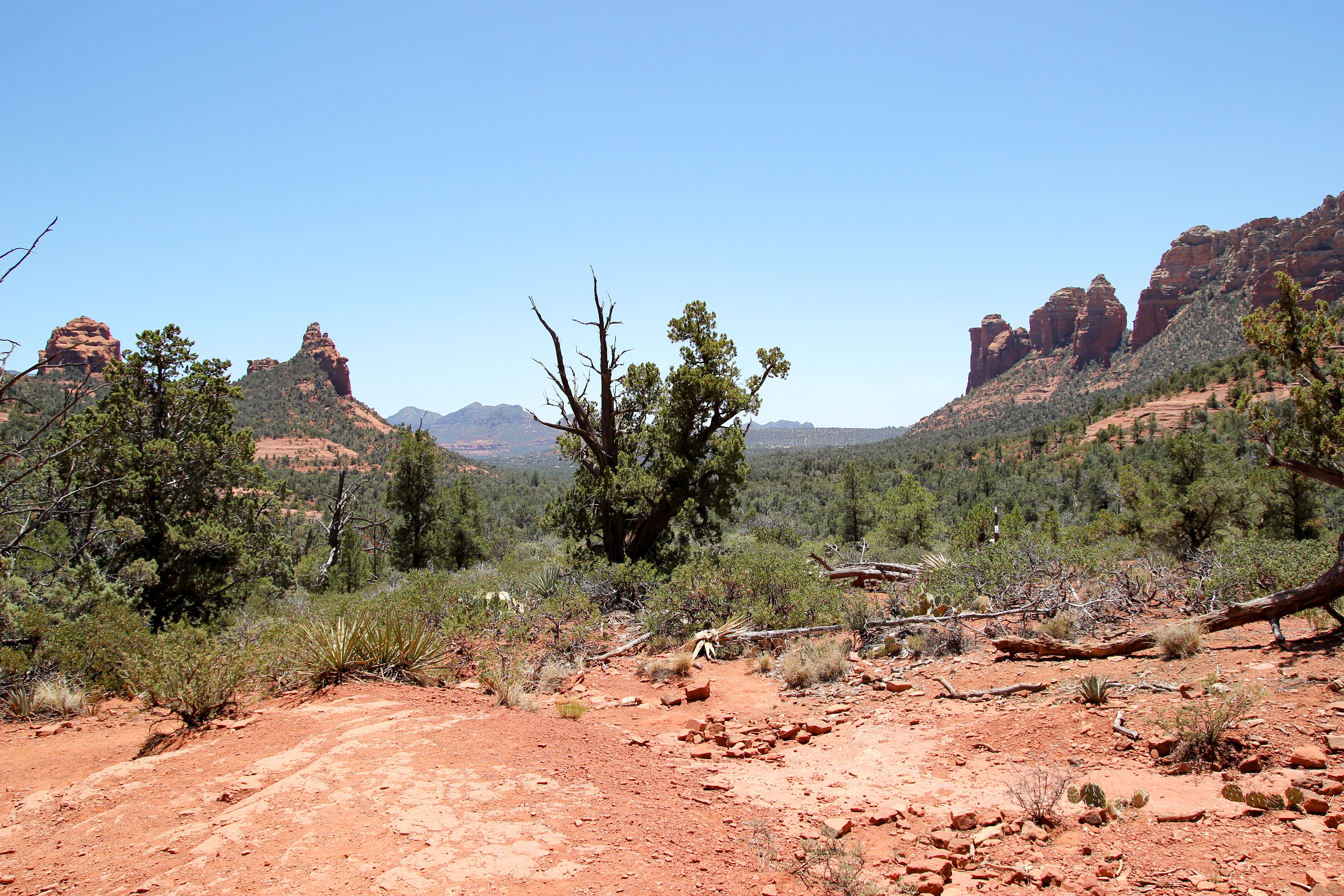 Eine Landschaftsaufnahme vom Soldier Pass Trail nahe Sedona