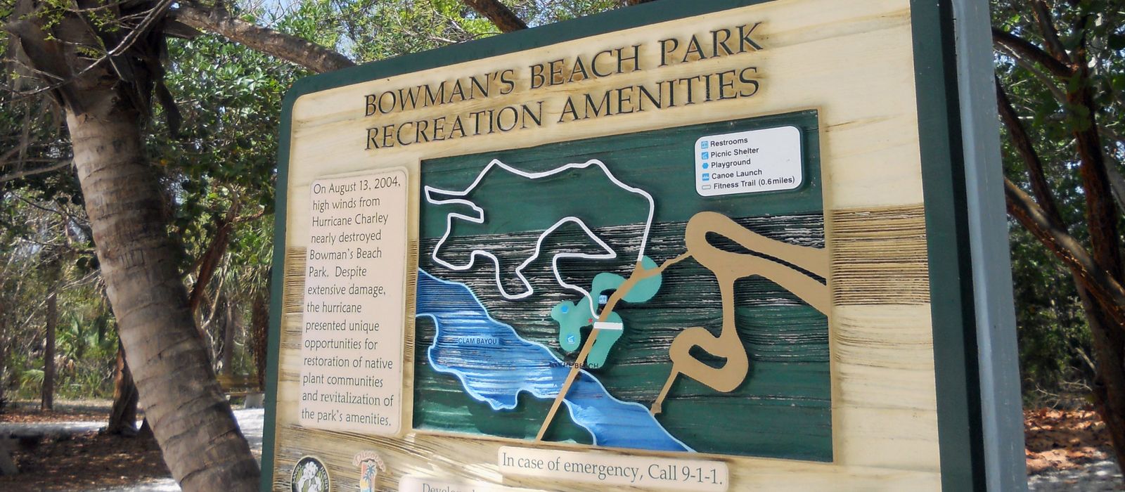 Ãœbersichtskarte Bowman's Beach Park