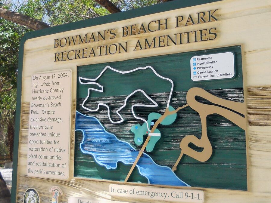 Ãœbersichtskarte Bowman's Beach Park
