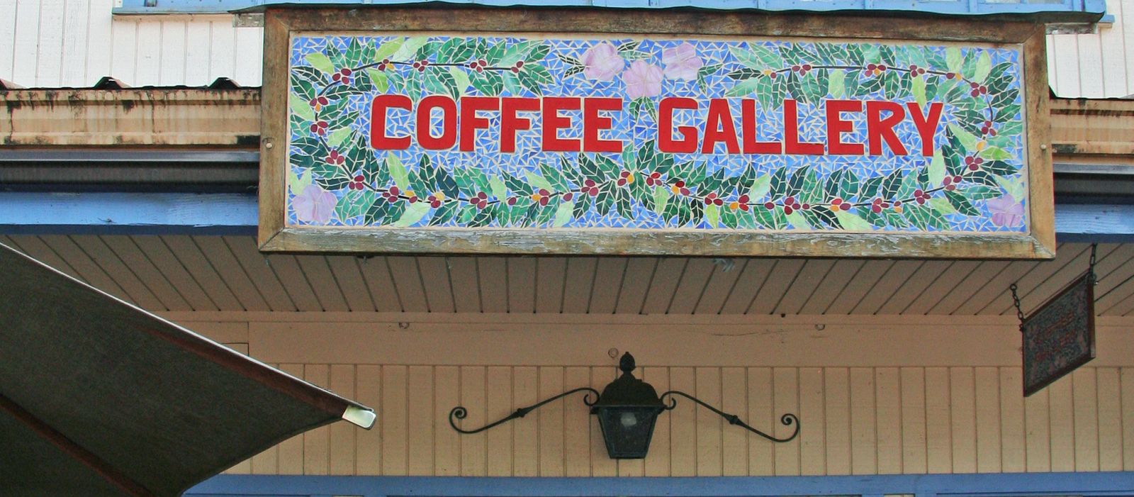 Blick auf die Coffee Gallery in Haleiwa