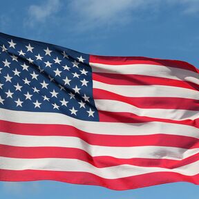 Flagge der USA im Wind