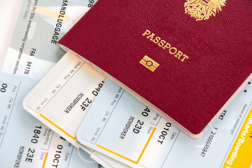 Reisepass und Flugtickets Reisepass und Flugtickets