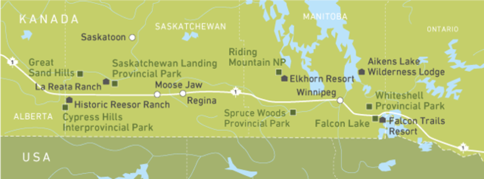 Auf dem TransCanada Highway durch Manitoba CANUSA