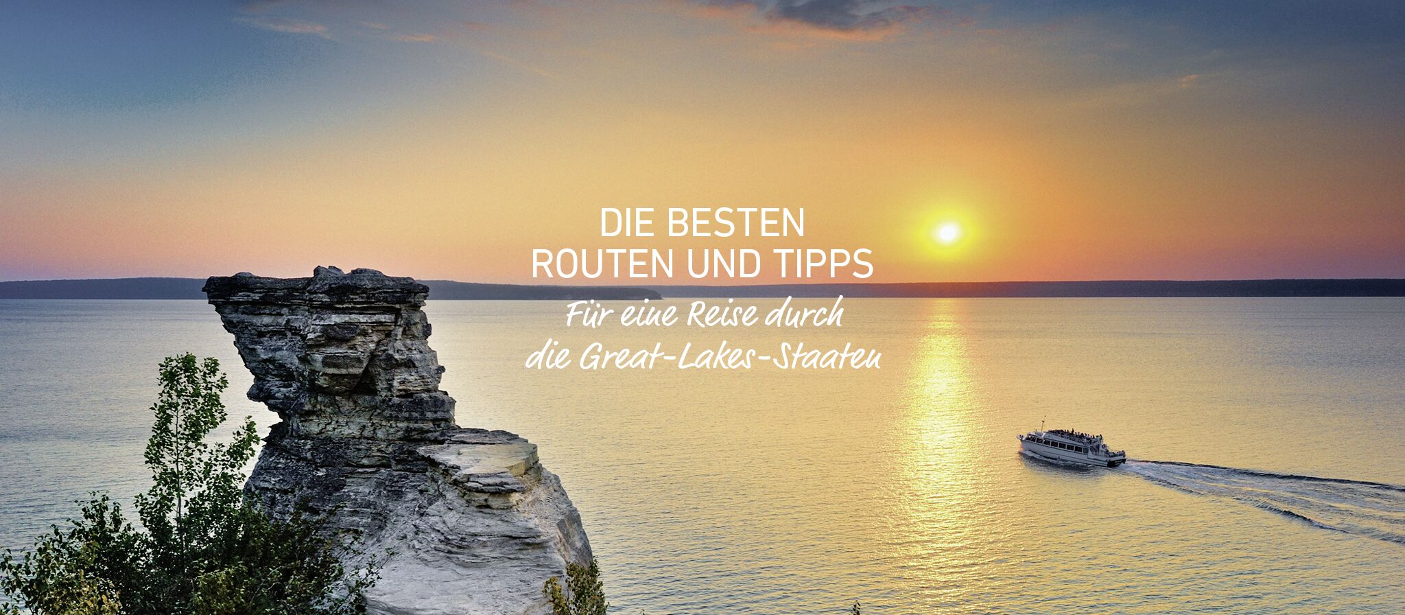 Banner einer Scenic Route durch die Great Lakes Staaten Banner einer Scenic Route durch die Great Lakes Staaten