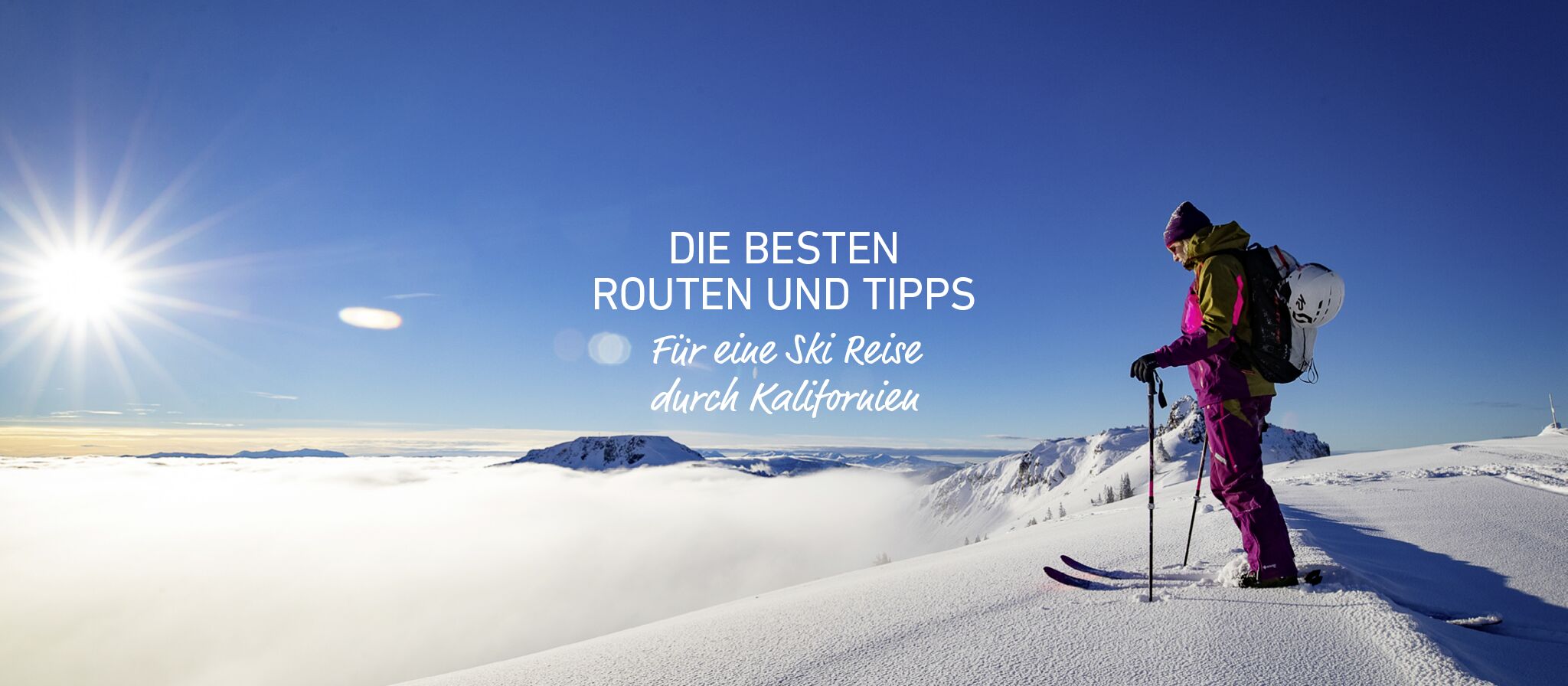 Banner für eine Ski Reise durch Kalifornien Banner für eine Ski Reise durch Kalifornien