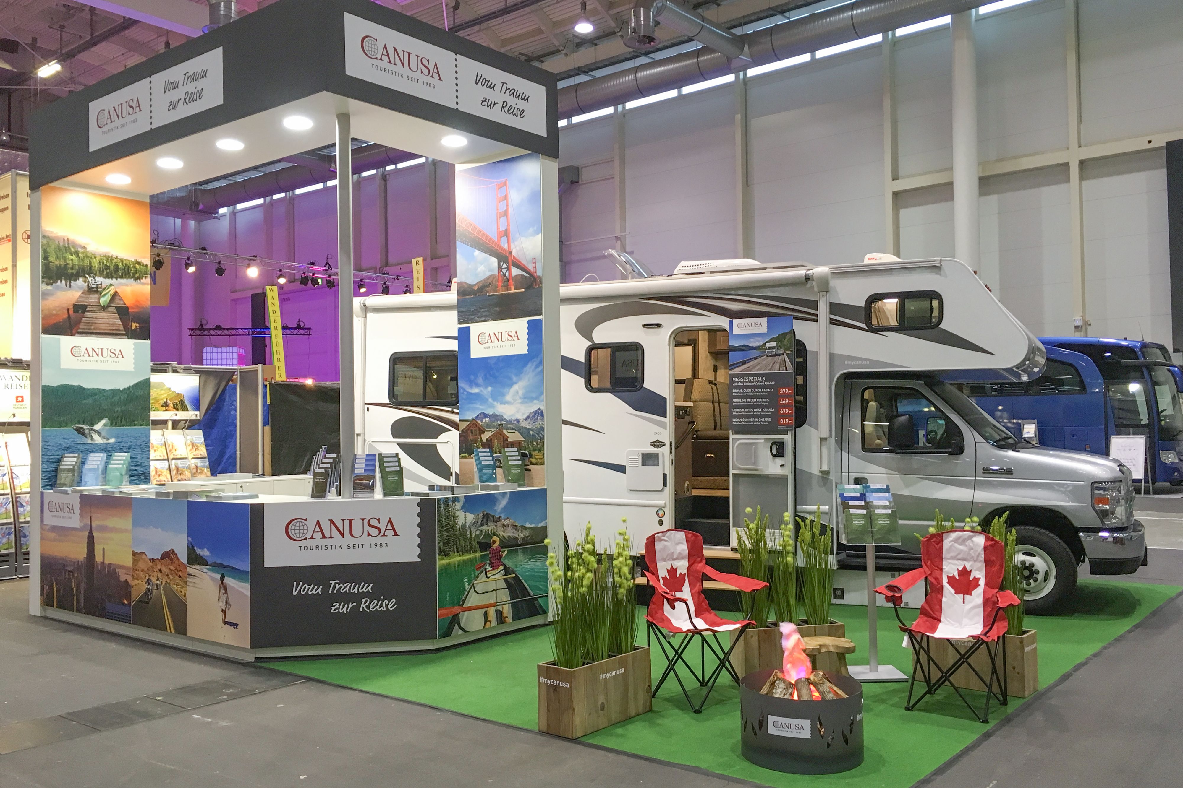 Impressionen vom CANUSA Messestand auf der Reisen Hamburg 2019