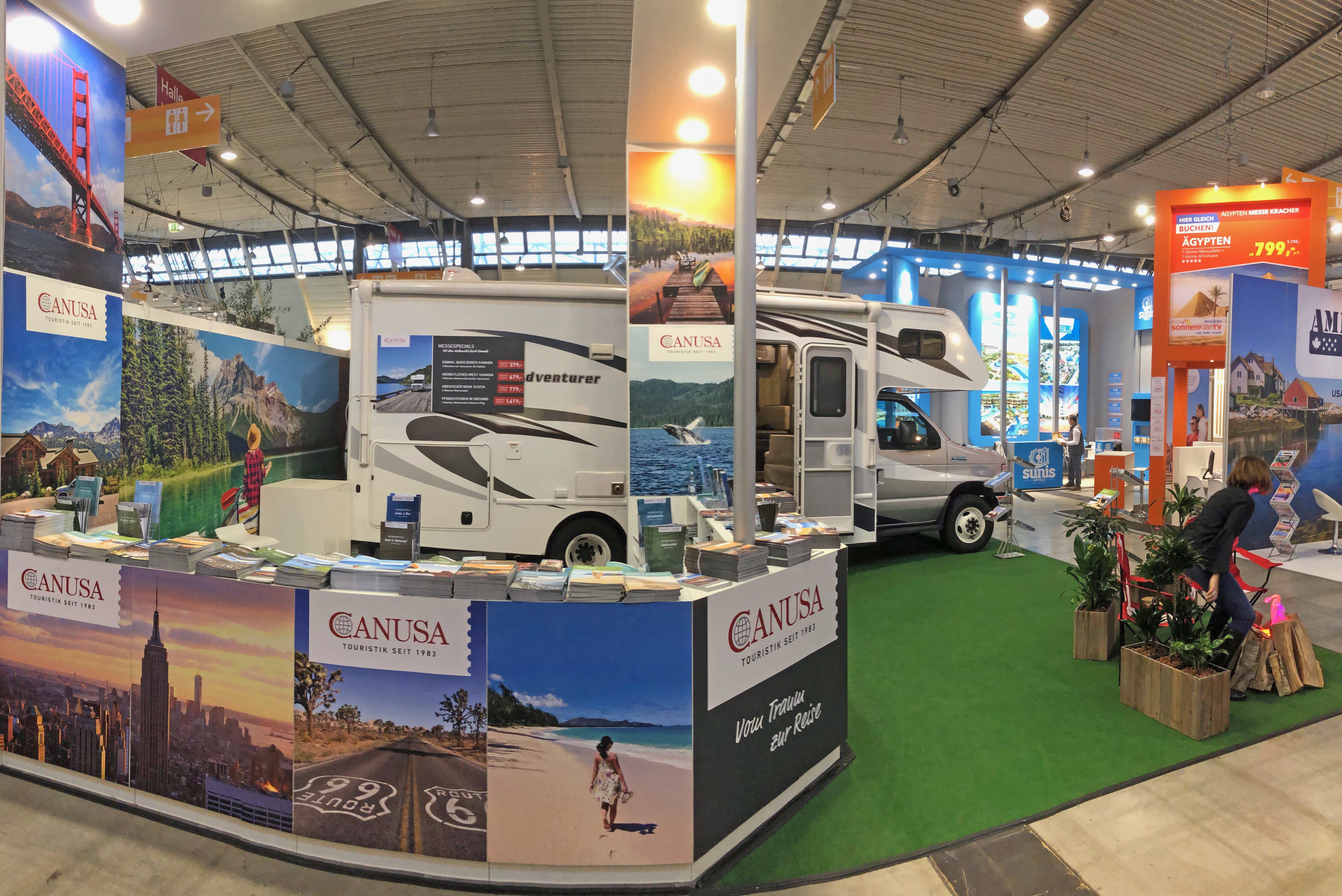 Impressionen vom CANUSA Messestand auf der CMT in Stuttgart 2019