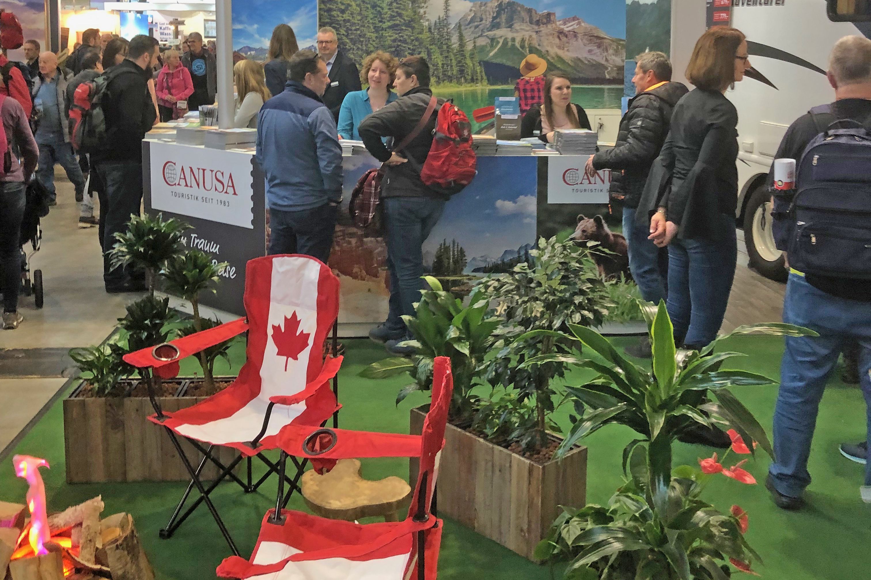 Impressionen vom CANUSA Messestand auf der CMT in Stuttgart 2019