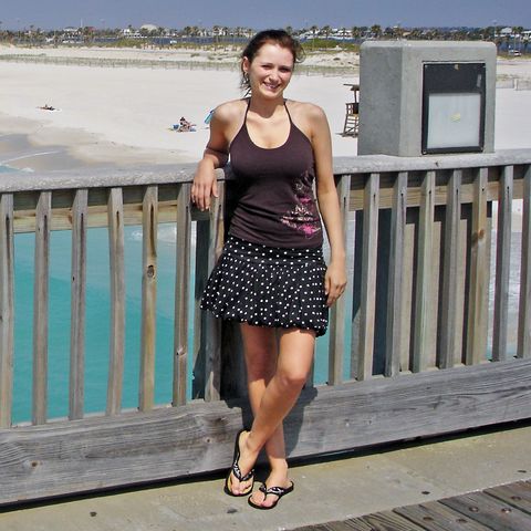 Bente auf der Pier von Pensacola Beach