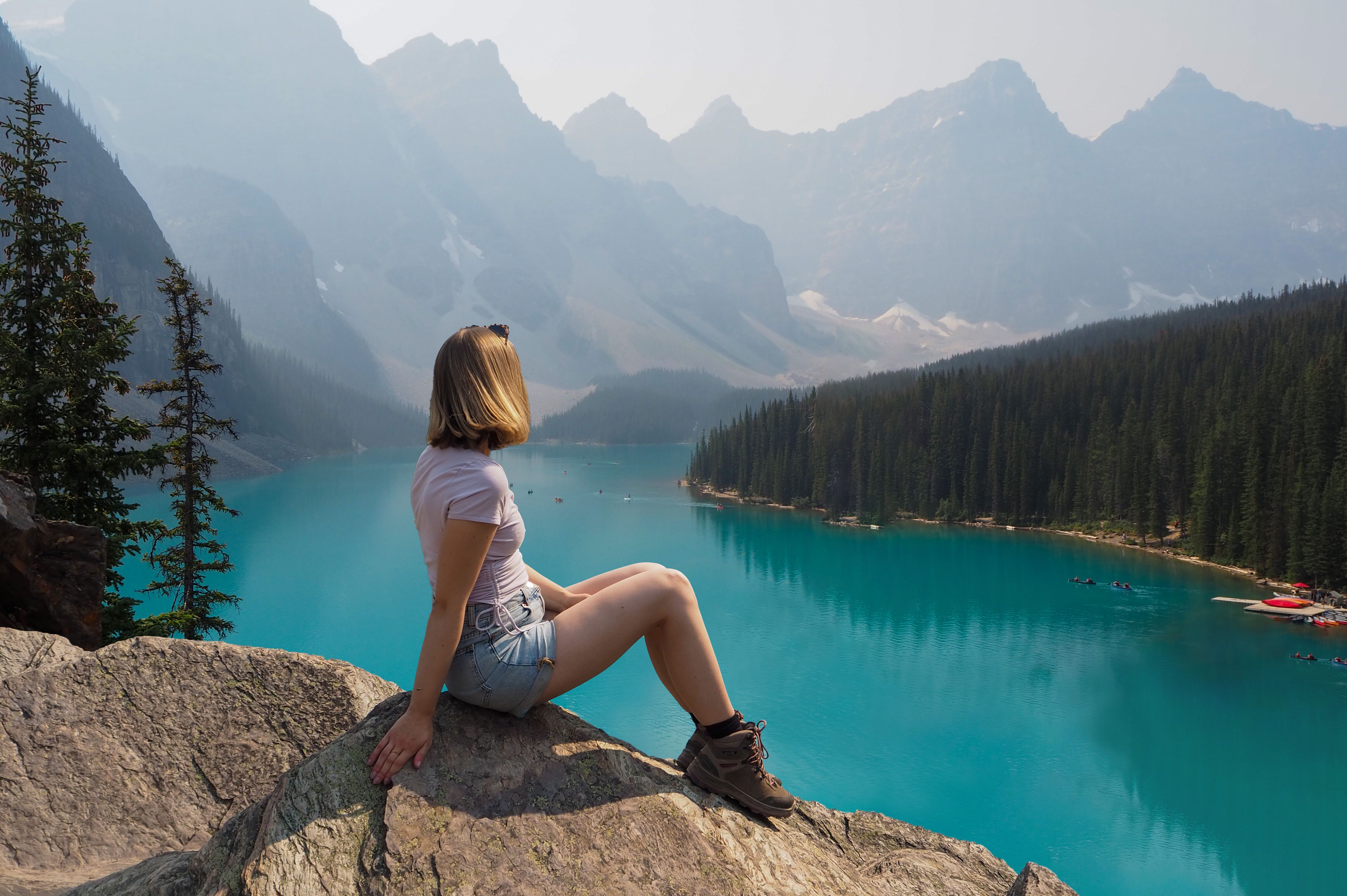 Wundervolle Aussicht auf den Moraine Lake