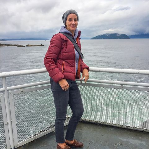 CANUSA-Mitarbeiterin Katja Höbel an der Westküste auf einer BC Ferry