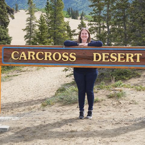 CANUSA-Mitarbeiterin Sabrina Karavla im Carcross Desert