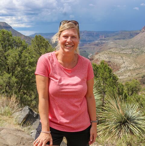 CANUSA Mitarbeiterin Kathrin Mantzel im Salt River Canyon in Arizona