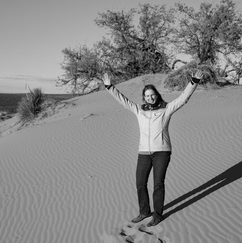 CANUSA-Mitarbeiterin Katrin Mazouz im Coral Pink sand Dunes State Park