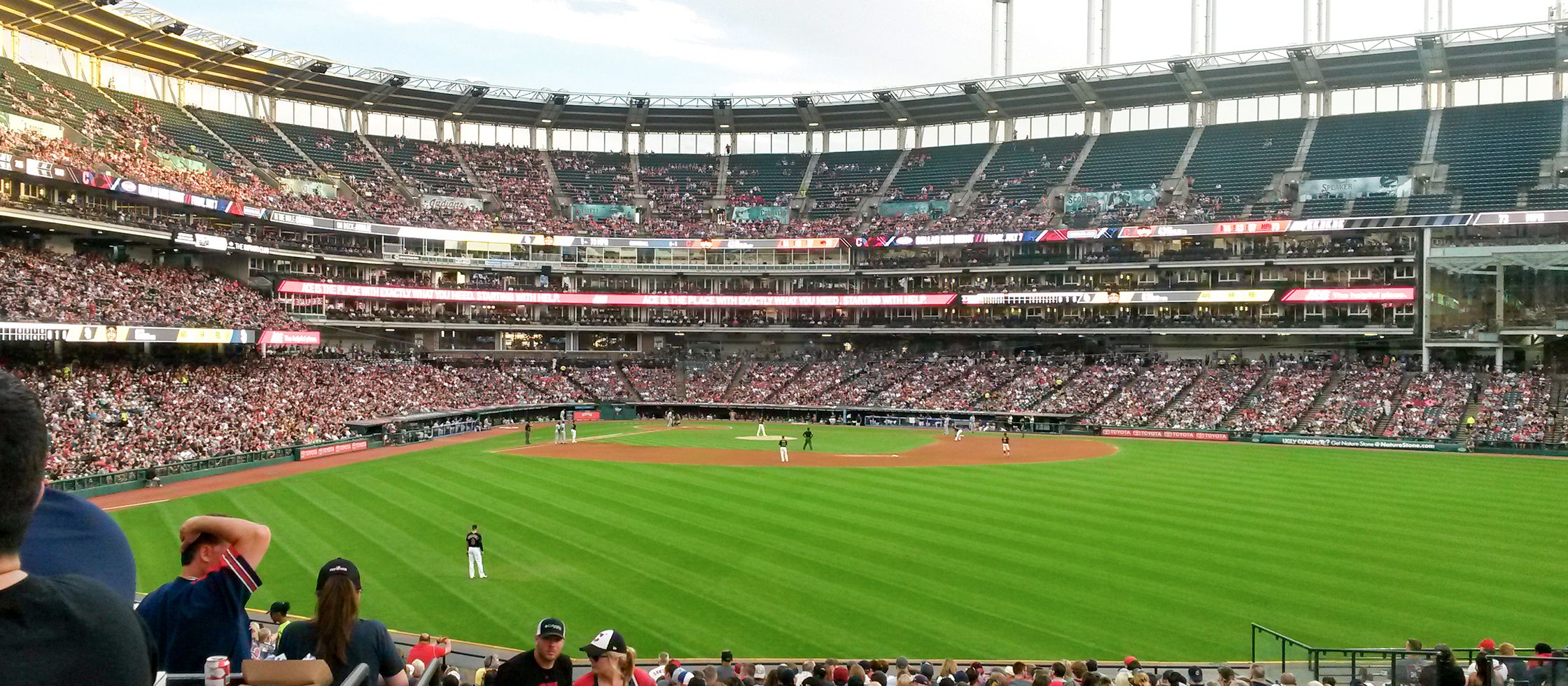 Ein Baseballspiel im Progressive Field, die Heimat der Cleveland Indians