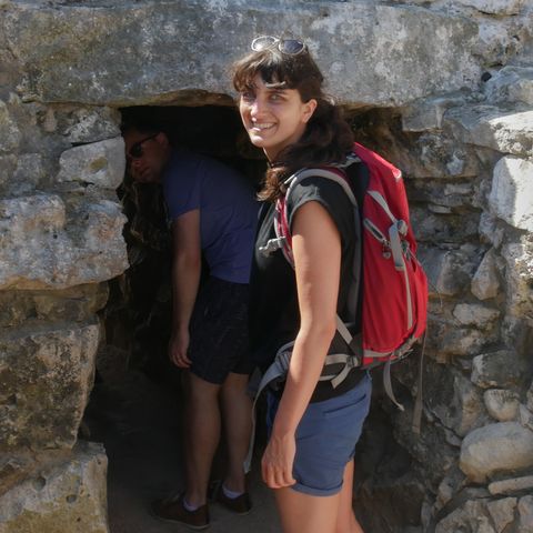 CANUSA Mitarbeiterin Sabrina Gronwald besichtigt eine Maya-Ruine in Tulum, Mexiko