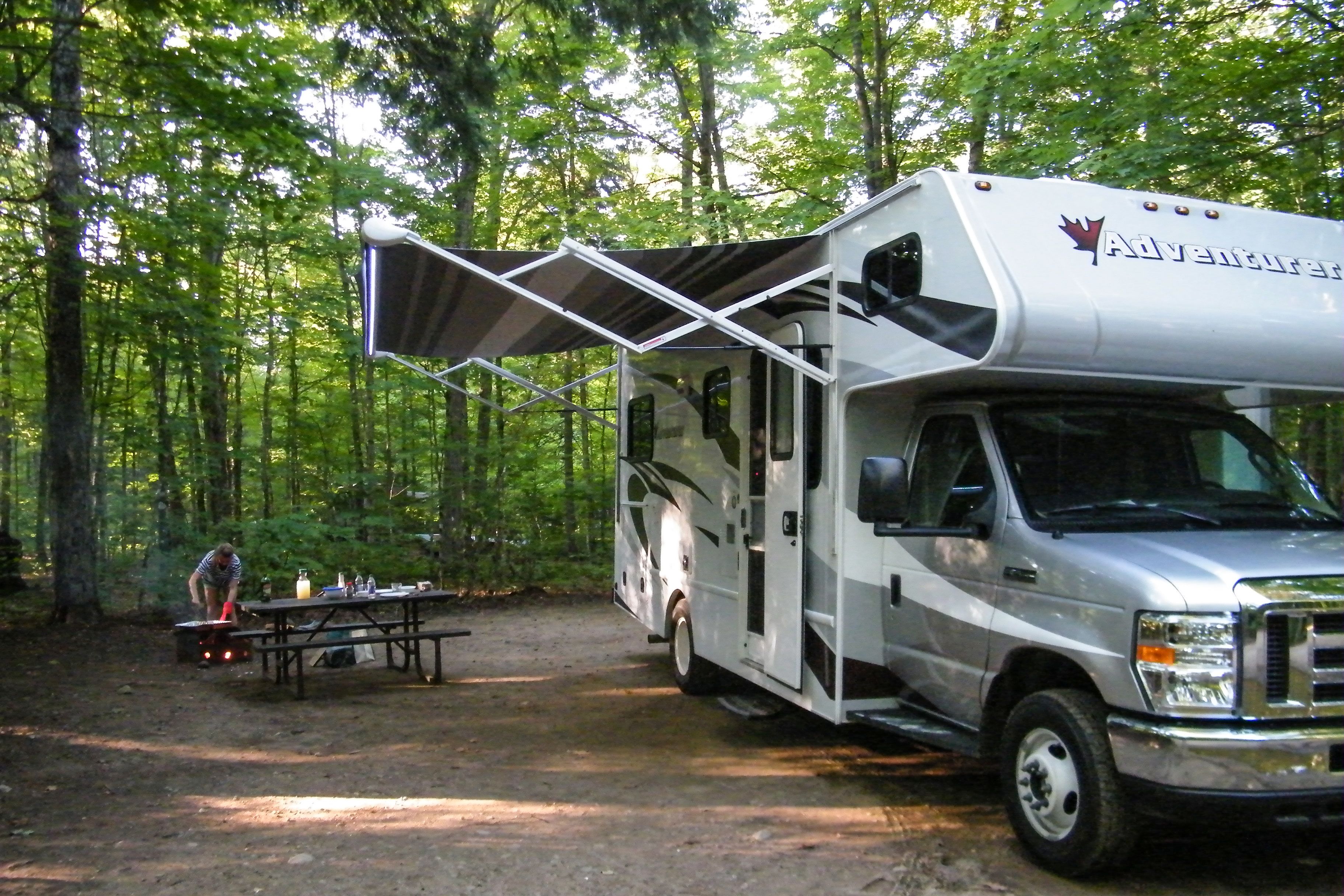 Auf einem Campground im Algonquin Provincial Park in Ontario