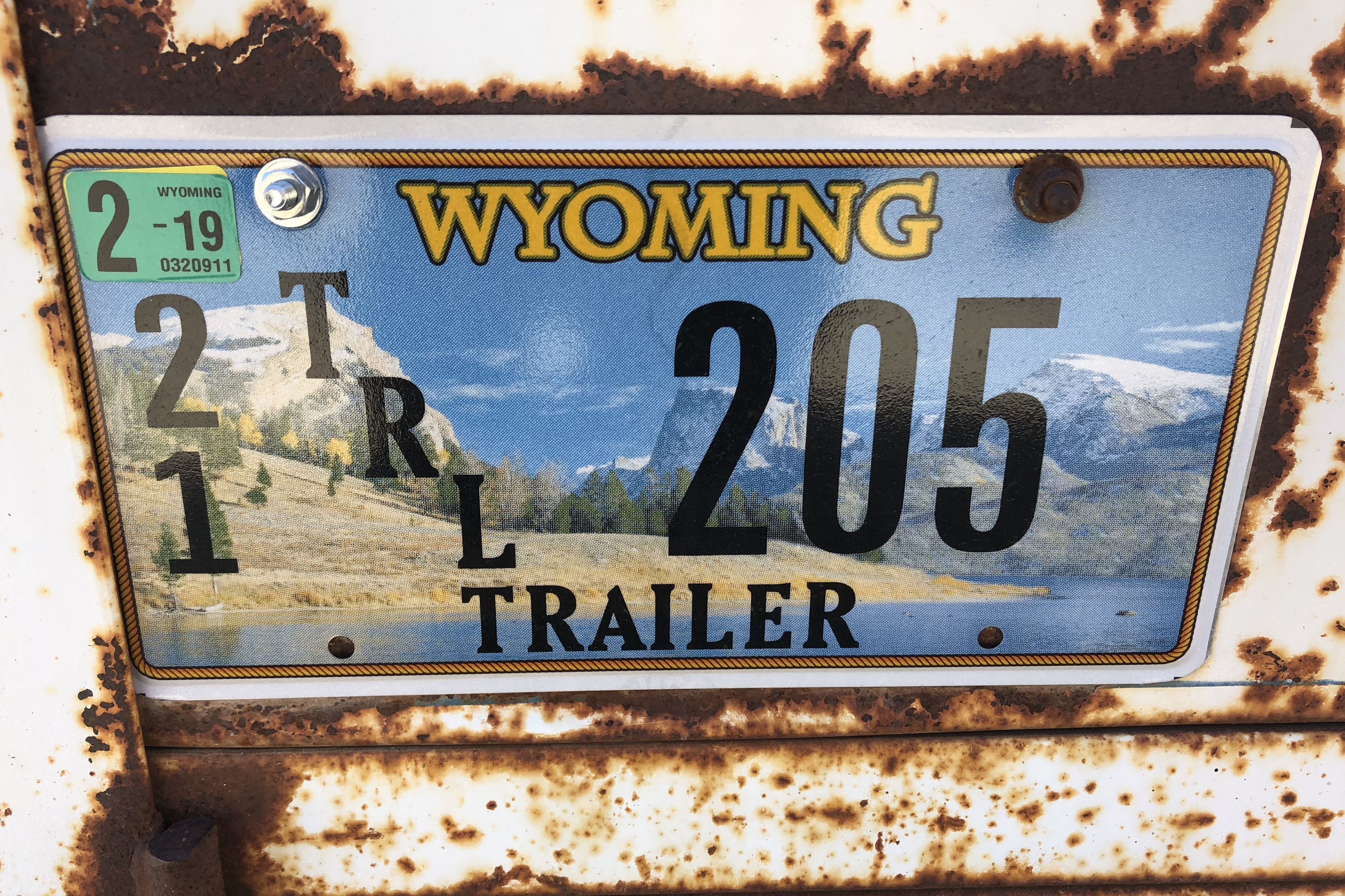 Ein Nummernschild aus dem US-Bundesstaat Wyoming