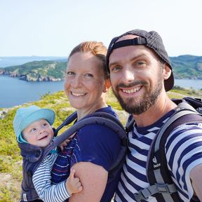 CANUSA Mitarbeiterin Odette mit ihrer Familie in Brigus in Neufundland