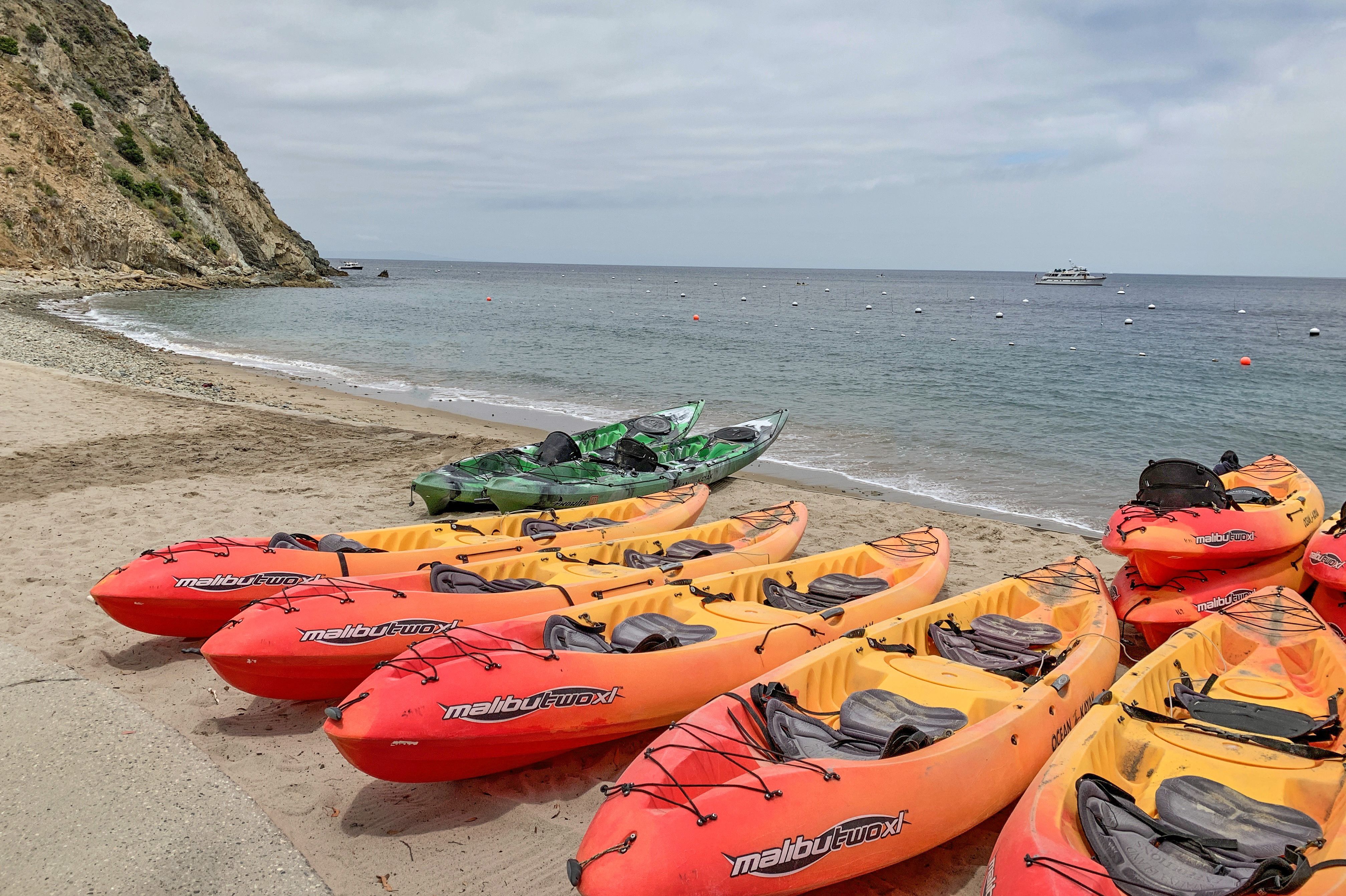 Kajak-Verleih am Descanso Beach Club auf Santa Catalina Island