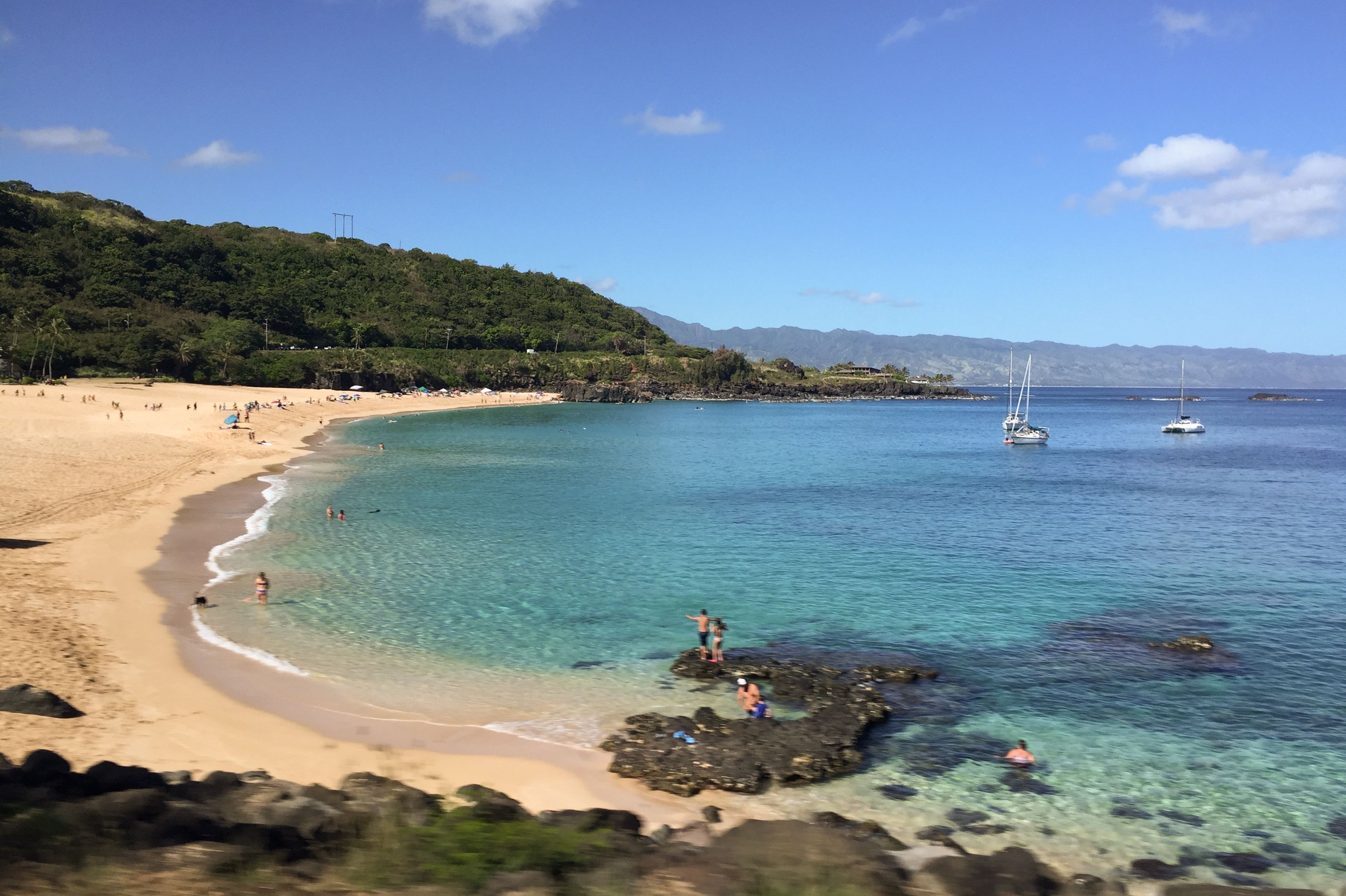 An der Hanauma Bay an der North Shore von Hawaii