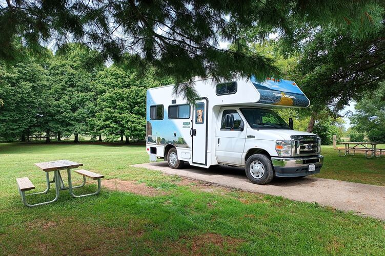 Wohnmobil auf dem Kentucky Horse Park Campground