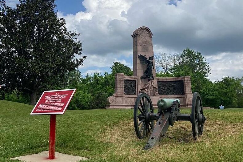 Ein Blick in den Military Park in Vicksburg, Mississippi