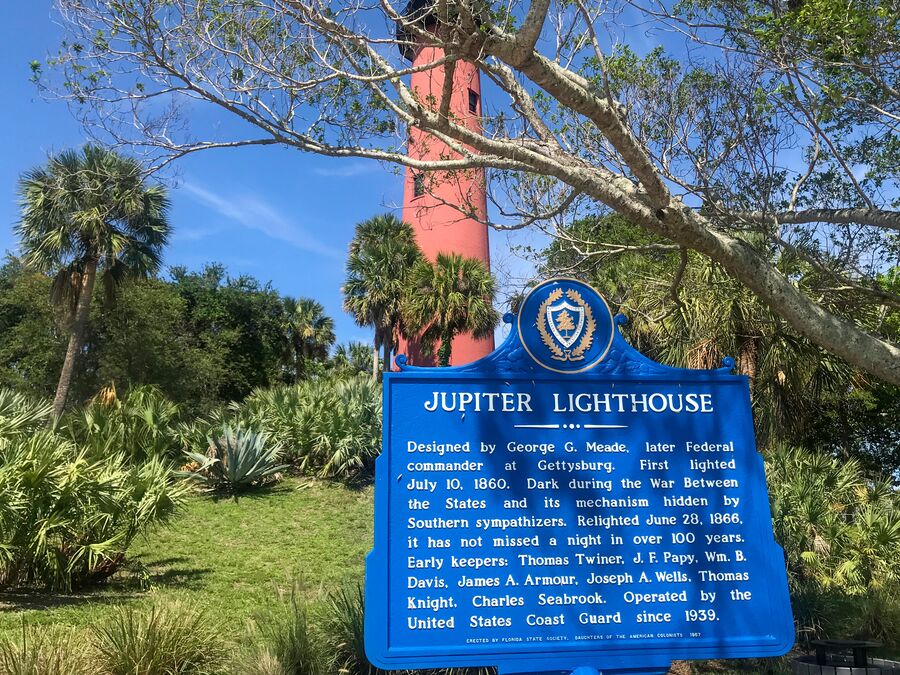 Historisches Jupiter Inlet Lighthouse in Jupiter, Florida