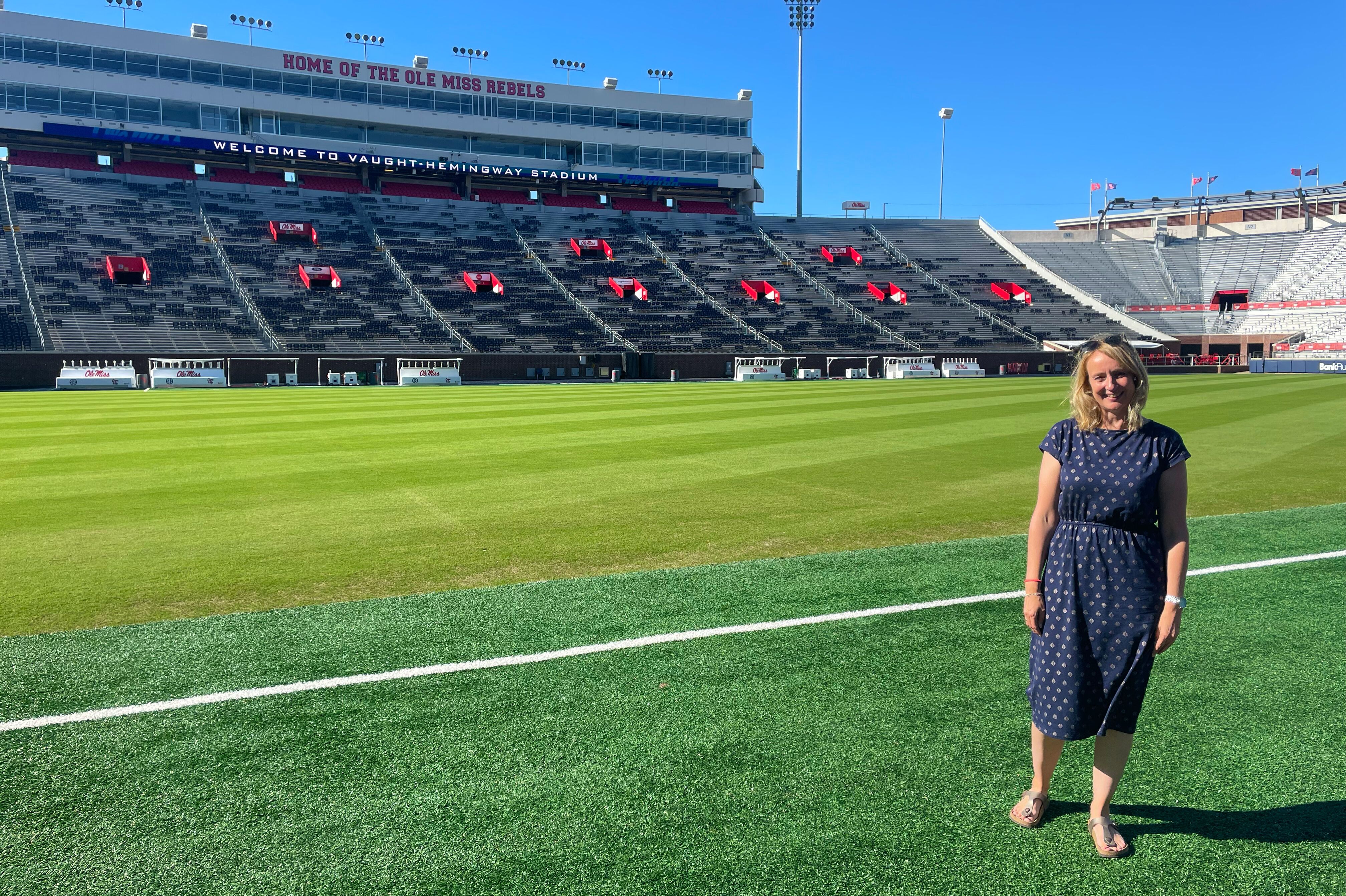 Anngret im Vaught-Hemingway Stadion