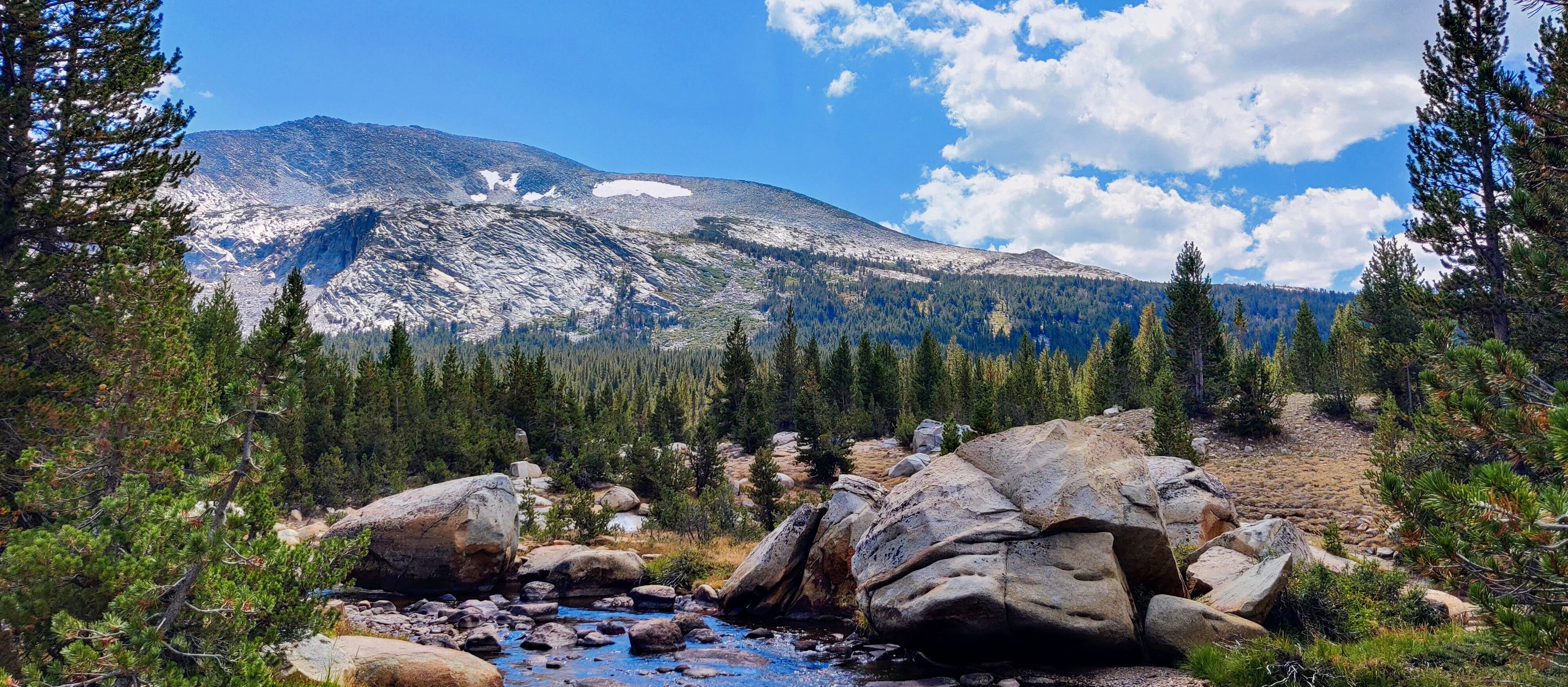 Malerische Landschaft beim Tioga Pass