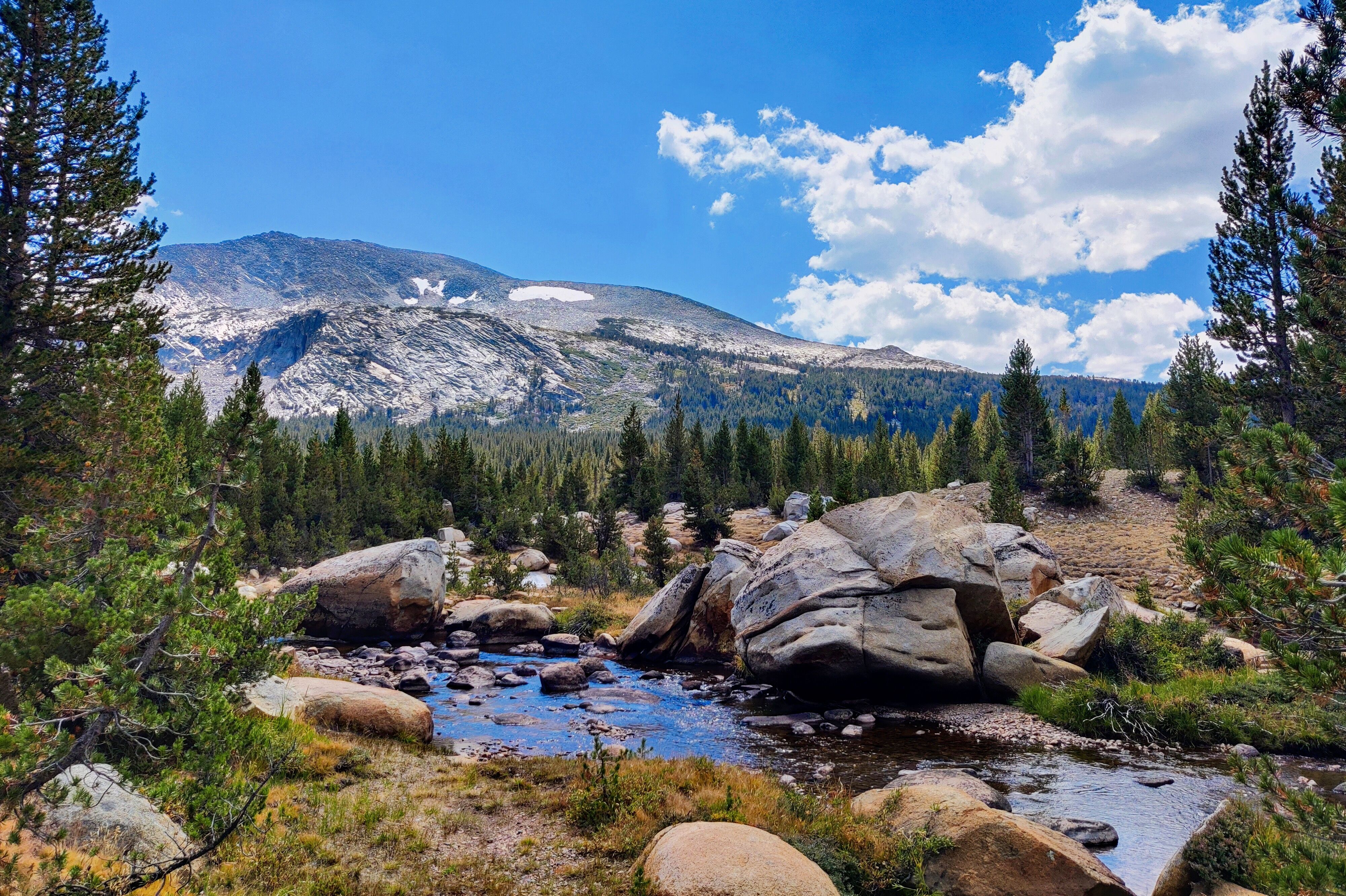 Malerische Landschaft beim Tioga Pass