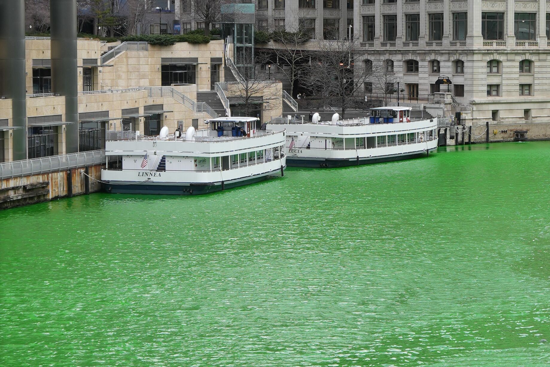 Boote auf dem Wasser von Chicago