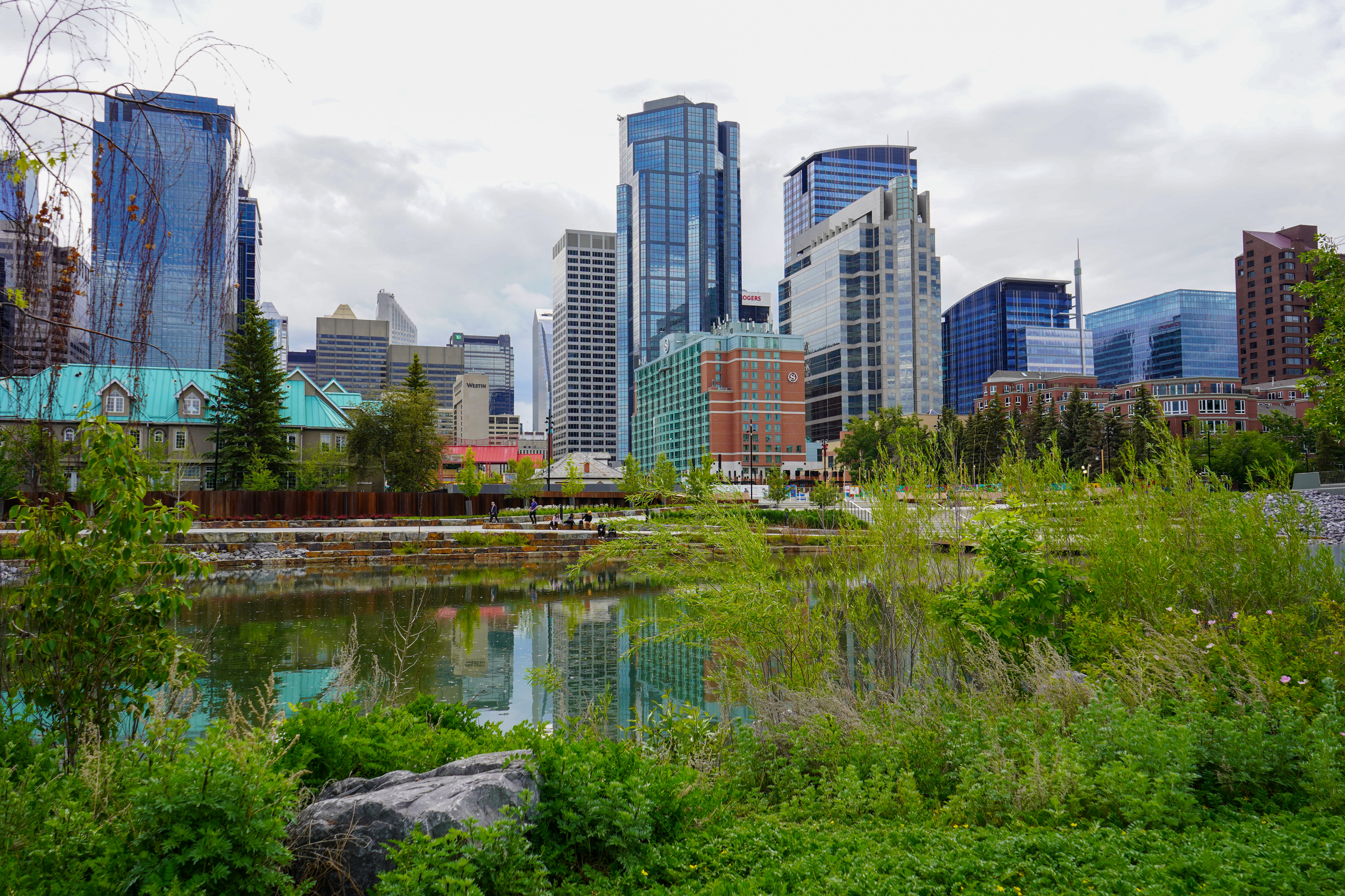 Blick auf die Skyline von Calgary