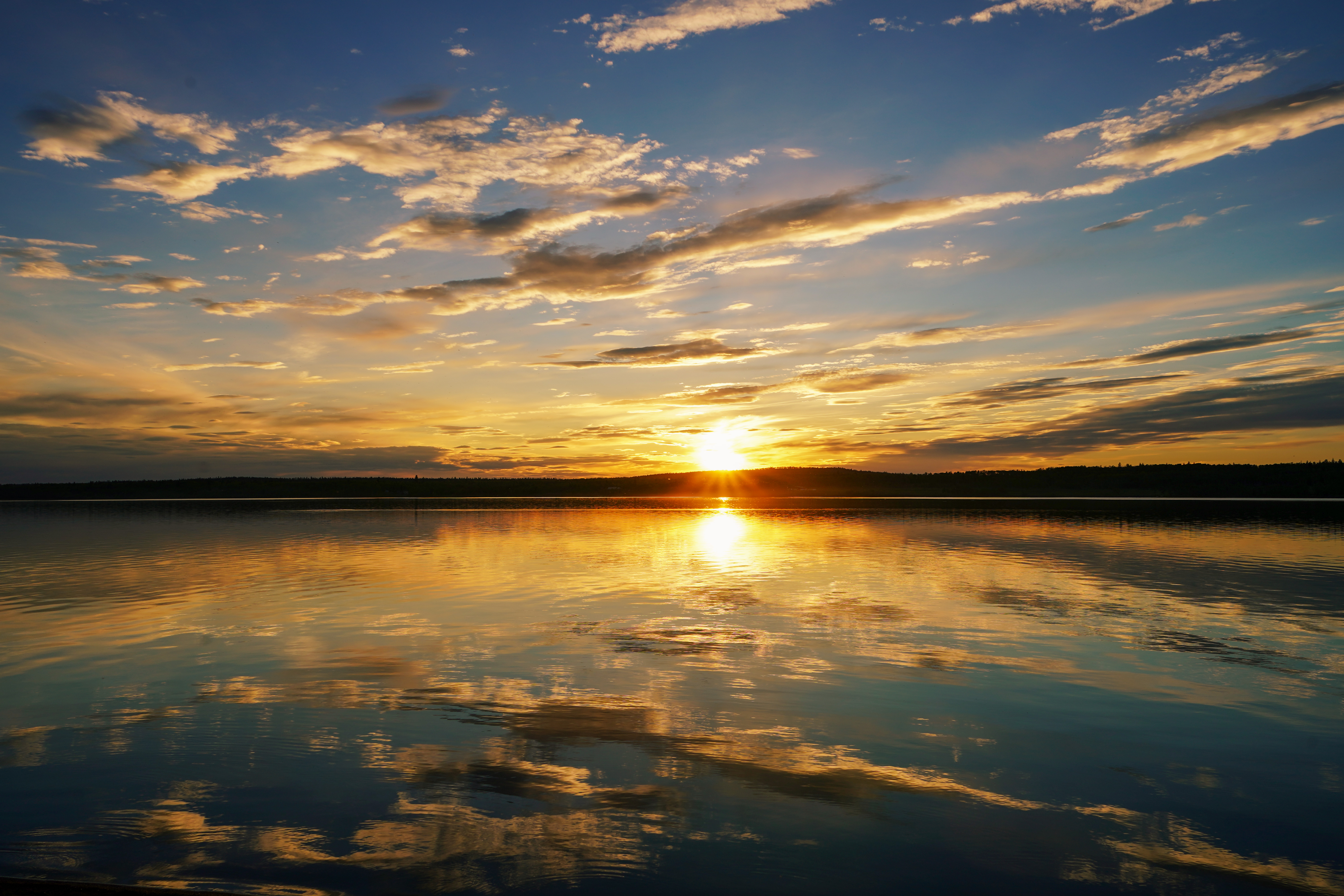 Atemberaubender Sonnenuntergang am Green Lake