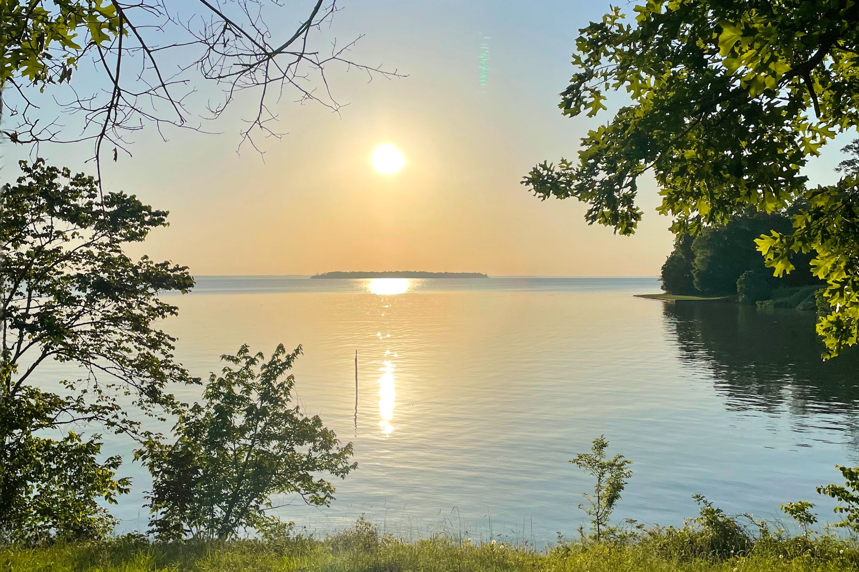 Blick auf den idyllischen Lake Livingston