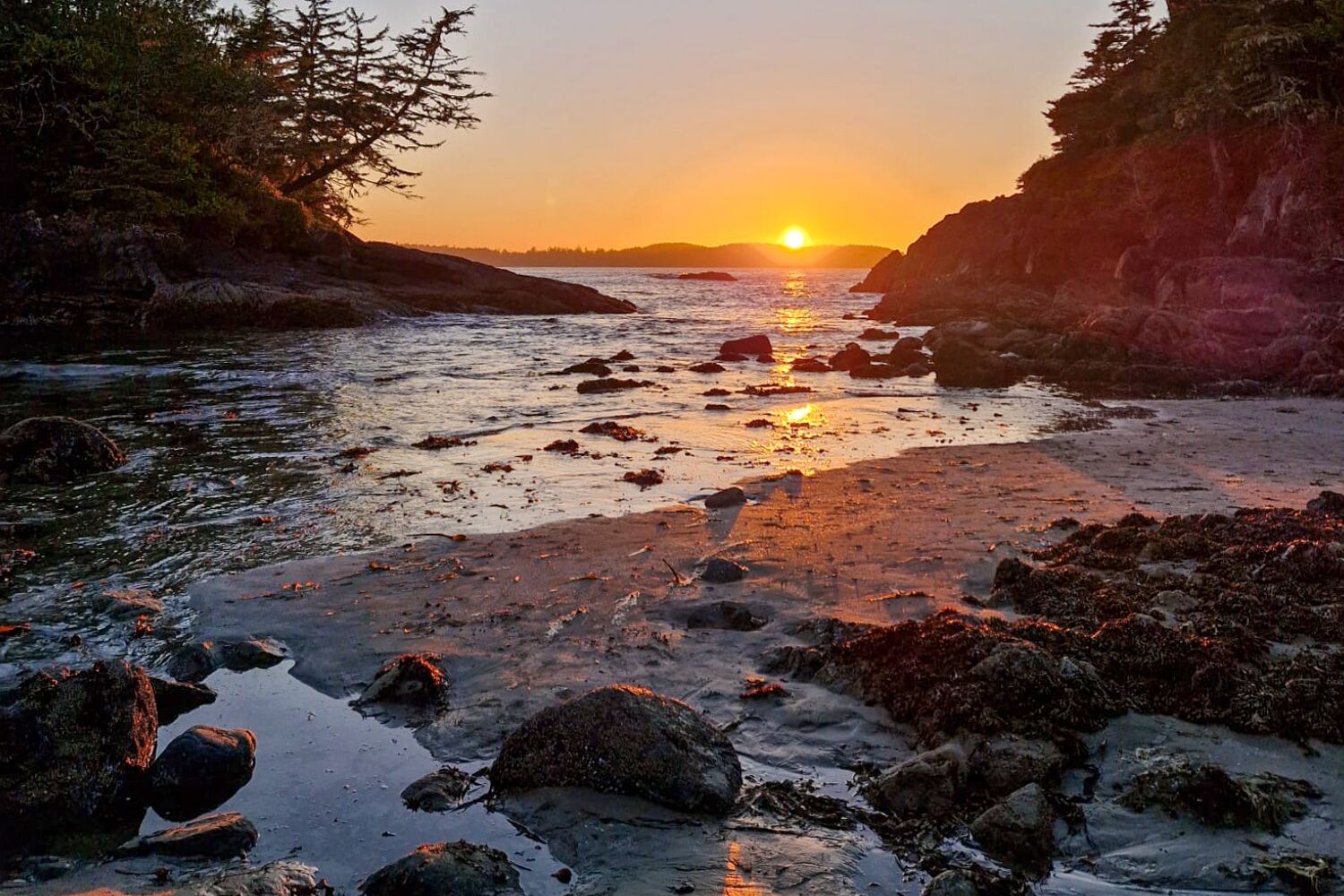 Sonnenuntergang am wunderschönen MacKenzie Beach