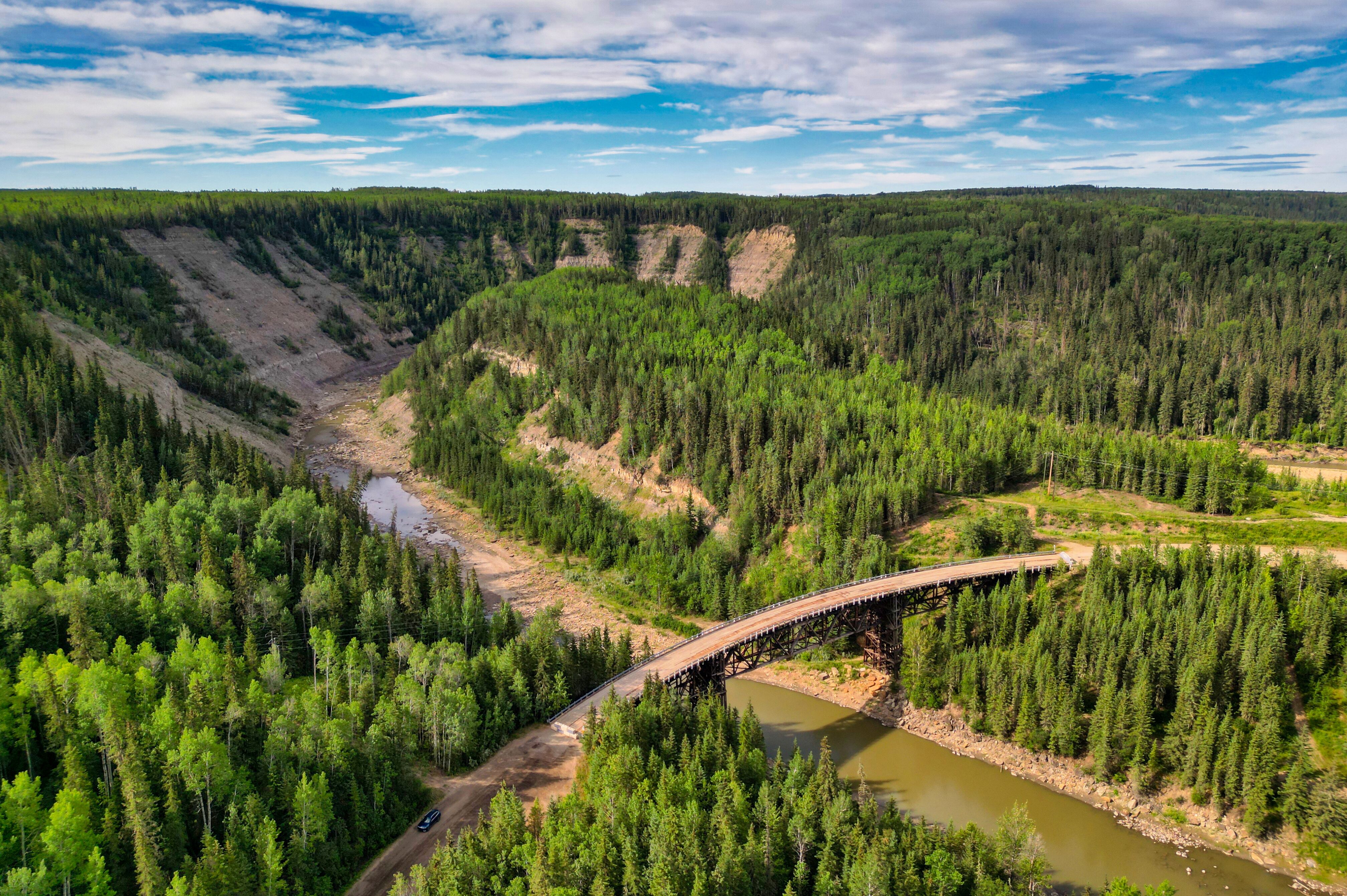 Blick auf den Old Alaska Highway