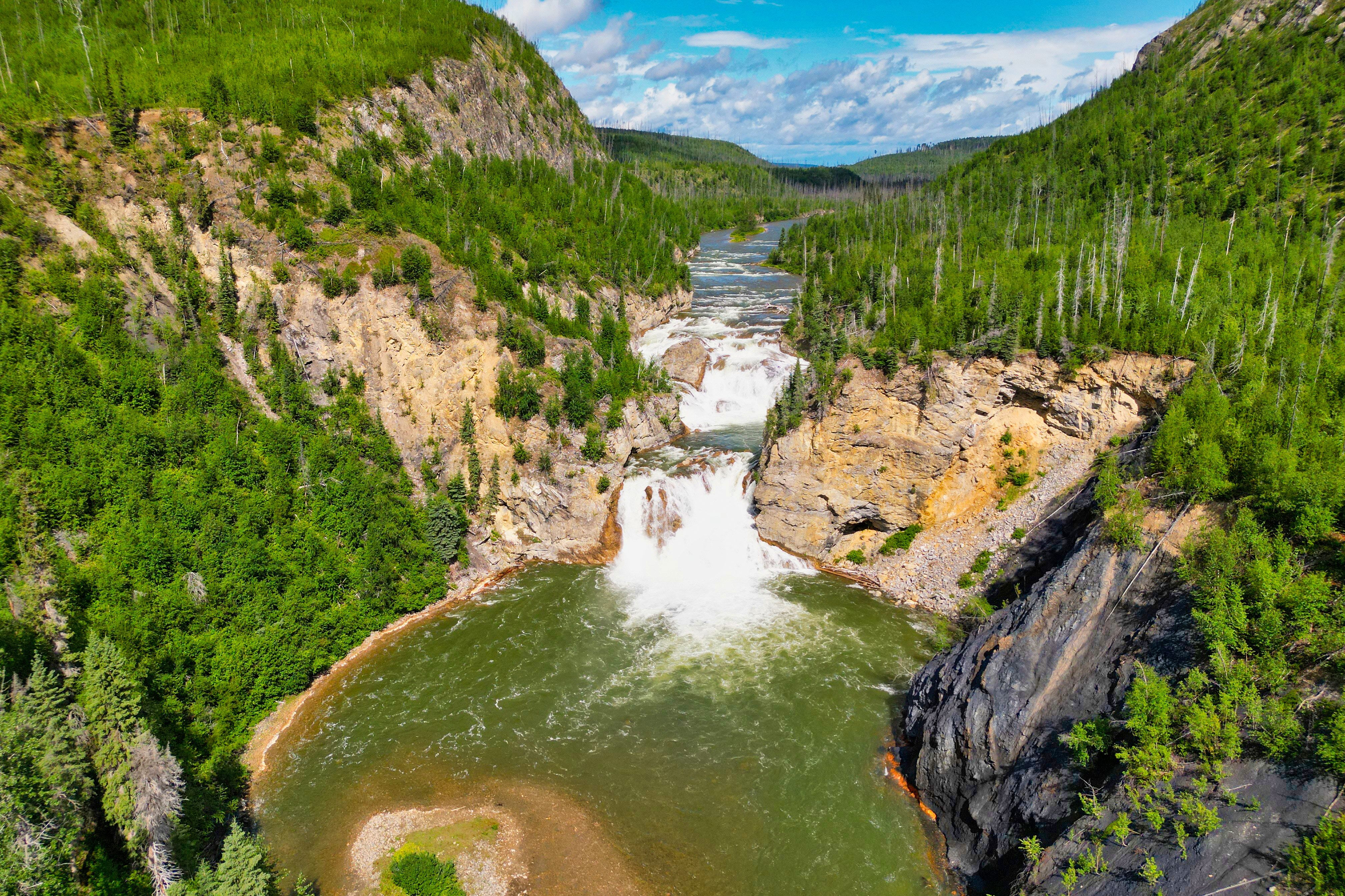 Blick auf die Smith River Falls
