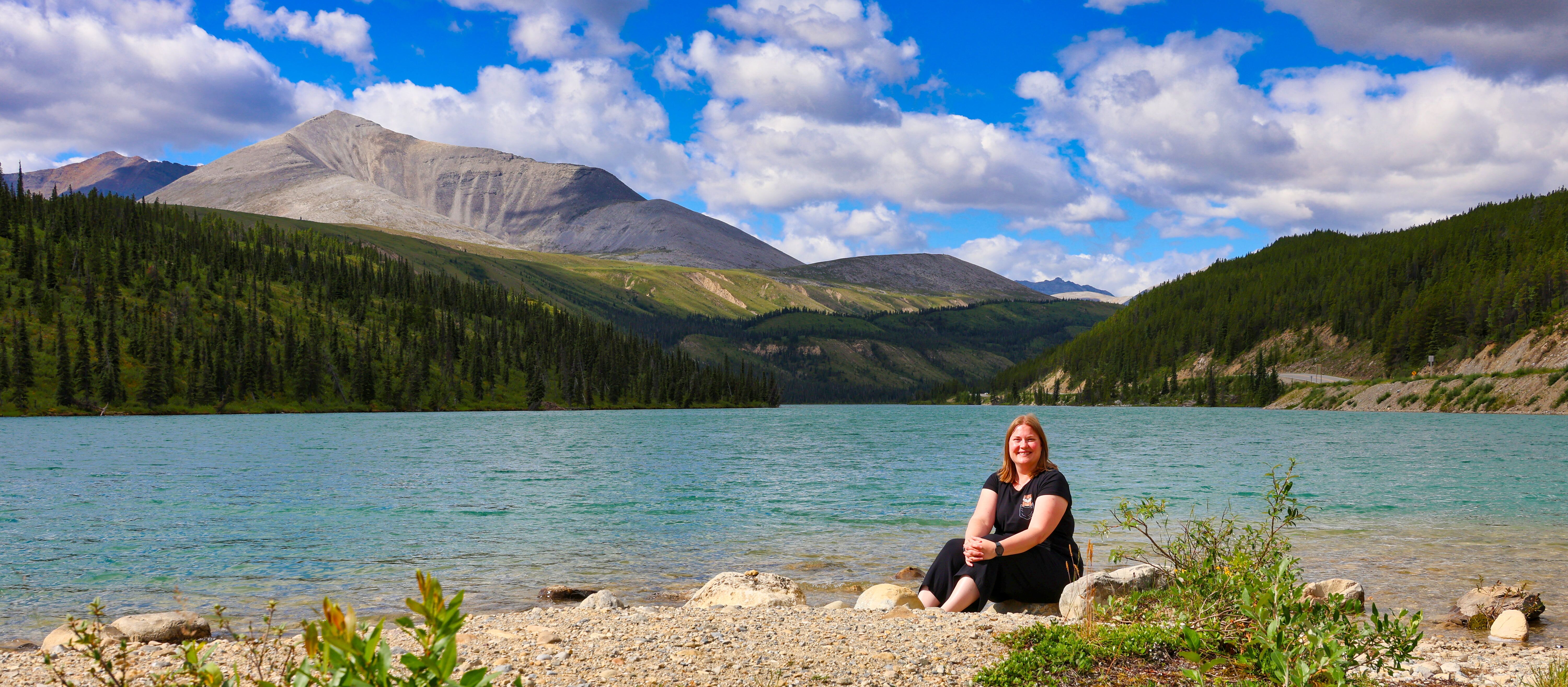 Sabrina beim Summit Lake Campground